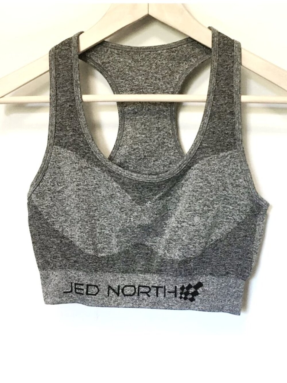 Jed North Salt and Pepper Marled Racerback Sports Bra
